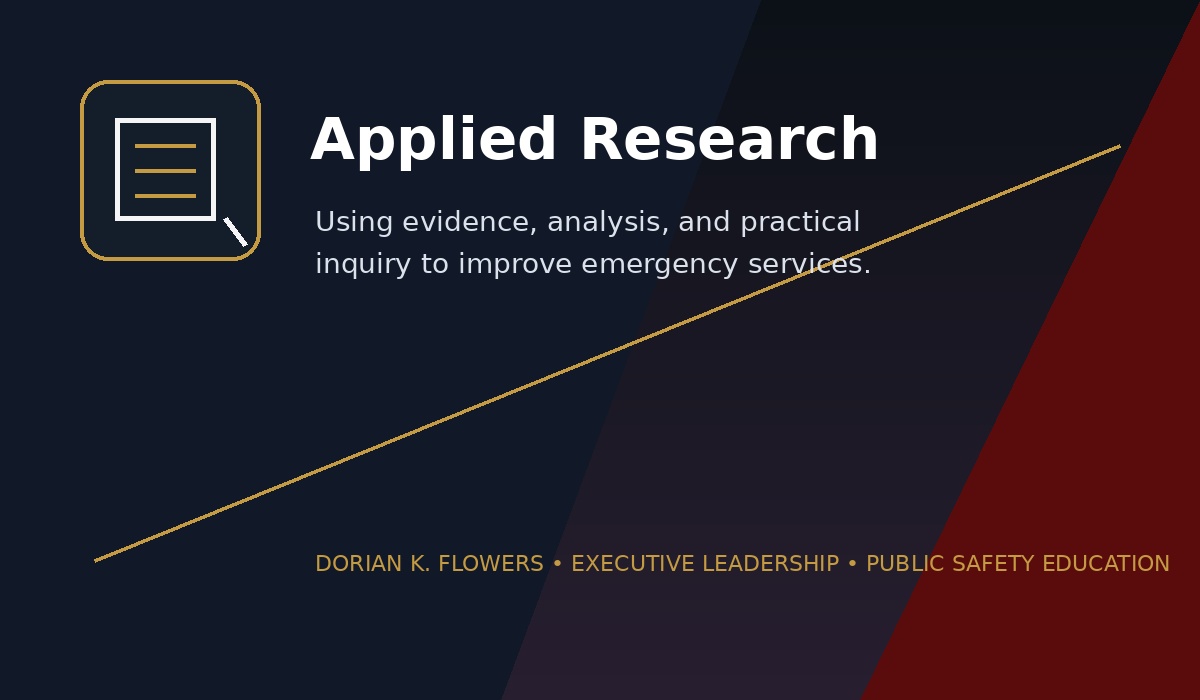 Executive Fire Officer applied research article image
